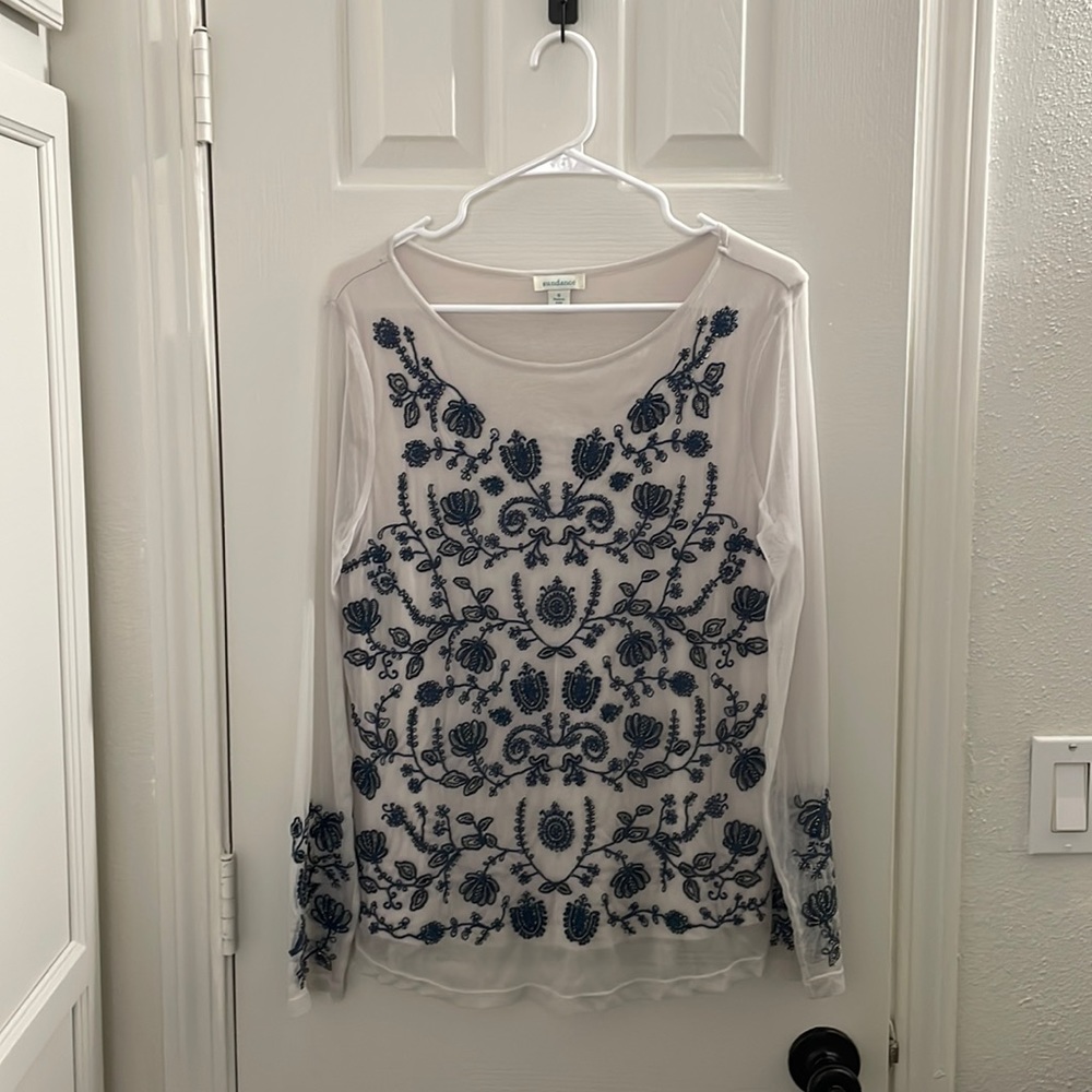 Sundance Elegant Skies Mesh Top